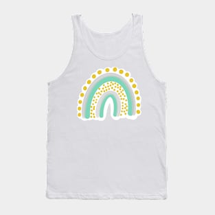 teal and yellow rainbow Tank Top